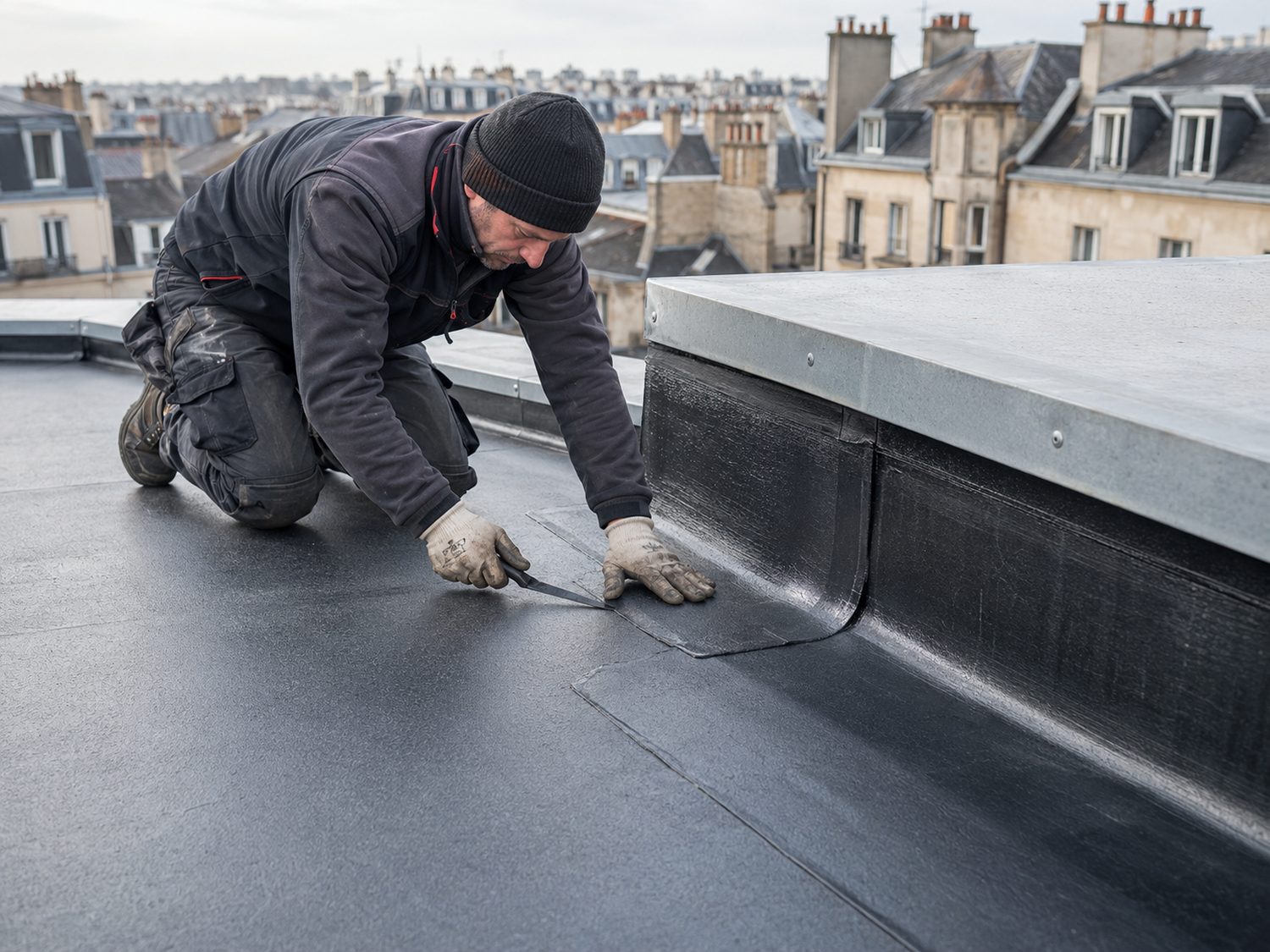 Travaux d'étanchéité toit plat